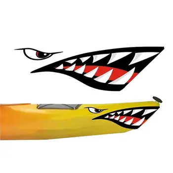 2 пакет акула зъби уста стикери каска графити кола каяци