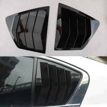 2pcs/Set Glossy Black Rear Side Window Quarter Louver Shutter Cover Trim Plastic Fit for Honda Accord 2017 2016 2015 2014