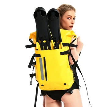 30L водолазна чанта външна водоустойчива раница водолазно оборудване дълги плавници чанта за съхранение с шнорхел плуване риболов плаваща чанта