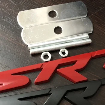 3D метална кола предна решетка червена SRT емблема значка стикери за Grand Cherokee Chrysler 300c Dodge зарядно SRT лого решетка аксесоар