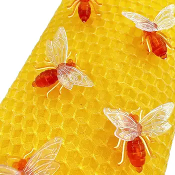 50x Миниатюрен пчелен орнамент DIY занаяти Парти разкрасяване Пчелна фигурка Начало Декор малко пчелно украшение за парти ролки от пчелен восък