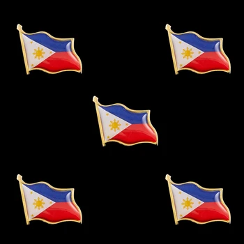 5PCS Филипини флаг брошка национална емблема значка вратовръзка раница ревера ПИН бижута декорация