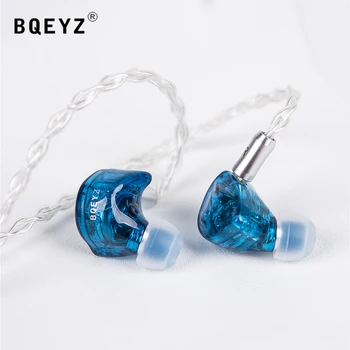 BQEYZ Summer HiFi IEMs in Ear Wired Monitor Earphones 3 Hybrid Drivers Balanced Noise 3.5 Connectors & 2.5/3.5/4.4mm Plug