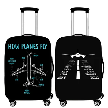 Designer сгъсти багаж покритие самолет модел багаж защитно покритие пътуване аксесоари за 18-32 инчов количка случай капаци