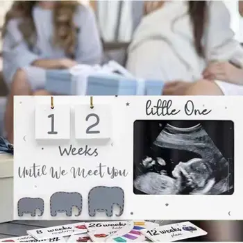 DIY Baby Milestone Decor Подаръци Дървени нетоксични бебешки сувенири Рамка за снимки Новородено бебе