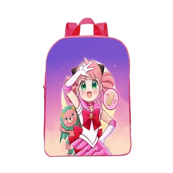 Kids Аниме SPYxFAMILY Ученически чанти Anya Forger Twilight Pink Backpack Boys Girls Cartoon Bookbag Print Backpacks Mochila