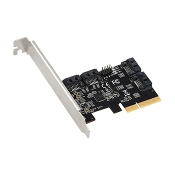 PCIE разширителна карта 6 порта PCIe към SATA3.0 6Gbps разширителен контролер