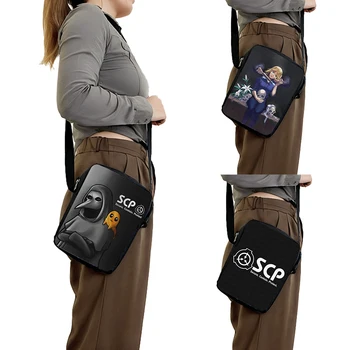 SCP Secure Съдържа Защита на печата Crossbody чанта Scp 173 049 Чанти за рамо Преносим пратеник чанта тийнейджър книга чанти телефон притежателя