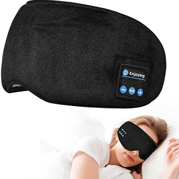 Soft Wireless Bluetooth-съвместим 5.0 маска за очи слушалки сън стерео слушалки субуфер превръзка на очите монтирани на главата спящ око