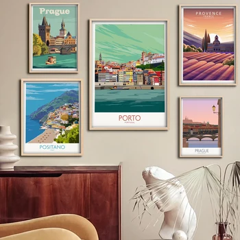 Travel City пейзаж плакати и отпечатъци Порто платно картина без рамки стена арт отпечатъци картини за хол дома декор