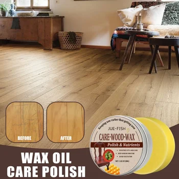 Wax Oil Care Брилянтен полски дървен под Мебели Изсветляване Полиране Почистване Хидрофобна поддръжка Пчелен восък Ремонт на дърво