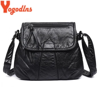 Yogodlns моден дизайнер дамски чанти нови висококачествени Crossbody чанта меки PU кожа рамо чанта мода женски чанти чанти