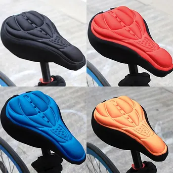 Аксесоари за велосипеди за седалка за велосипеди Ултра мек силиконов 3D гел подложка възглавница капак MTB колоездене удебелен допълнителен комфорт 4 цвята
