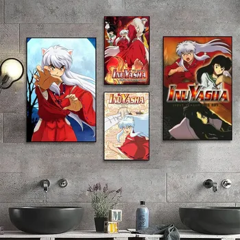 Аниме Inuyasha плакат потребителски плакати DIY Начало стая бар кафе декор естетическо изкуство стена живопис стикер