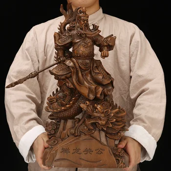 Голям размер статуя на Xianglong Guan Gong, смола модерно изкуство скулптура, Бог на богатството Guan Yu, китайски аксесоари за декорация на дома