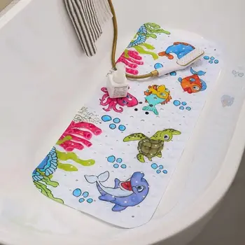 Екологично чиста вана без хлъзгане Мат 3D карикатура PVC душ вана мат с всмукателна чаша трайни цветни баня килим