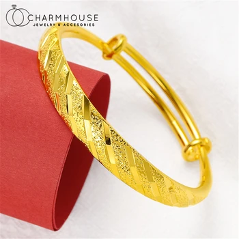златен цвят чар гривни за жени 10 мм ширина геометрични кръгла гривна регулируеми маншет сватбени бижута аксесоари подаръци