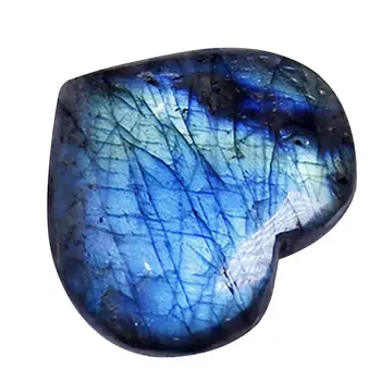 Лабрадорит джобен камък лабрадорит кристал сърце форма палмов камък джоб масаж тревога камък минерални полиран джоб камък