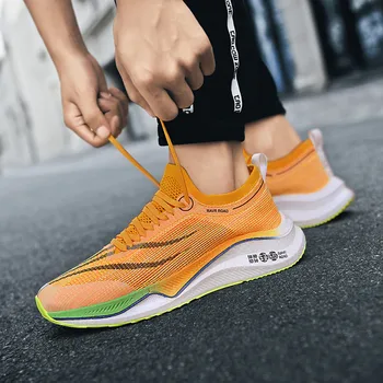 Нови 2023 мъжки обувки за бягане Дишащи външни спортни обувки Леки маратонки Дамски удобни спортни обувки
