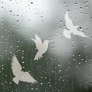 Птица против сблъсък прозорец стикери бял сменяеми електростатично стъкло декоративни стикери предупреждение