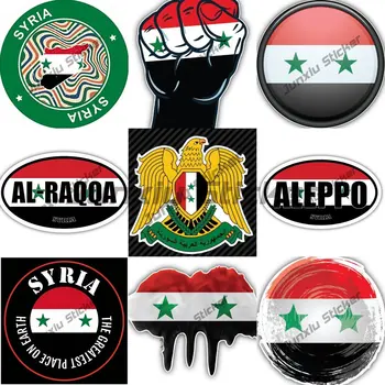 Сирийски герб стикер Сирия флаг юмрук Дамаск Алепо Ал-Ракка Сити Rv аниме стикери за каска мотоциклет Сирия Ваденки